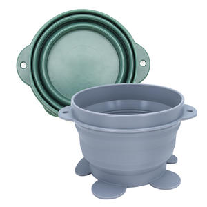 Mangkuk Hewan Peliharaan Portabel Terlaris dari Bambu, Dapat Dilipat, untuk Perjalanan Luar Ruangan, Mangkuk Kucing dan Anjing, Produk Baru - Product Image 5