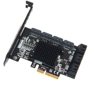 Carte Riser 10 ports PCIE <span class=keywords><strong>SATA</strong></span> contrôleur PCI Express <span class=keywords><strong>SATA</strong></span> carte d'extension PCIE vers SATA3 PCI <span class=keywords><strong>E</strong></span> X1 / X4 <span class=keywords><strong>SATA</strong></span> 3 6Gbps puce ASM - Product Image 1