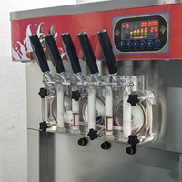 Machine à crème glacée 40-55L/H 5 saveurs, machine à glaces commerciale pour la fabrication de glaces molles, prix pour les entreprises