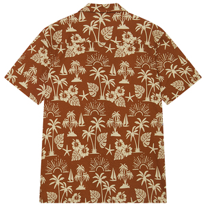 <span class=keywords><strong>Camicia</strong></span> da uomo in <span class=keywords><strong>seersucker</strong></span> con stampa di palme, 100% poliestere, 170 g/m², colletto a <span class=keywords><strong>camicia</strong></span>, stampa digitale, casual, estiva - Product Image 2