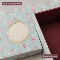 Boîte cadeau rigide personnalisée avec impression pour cadeau romantique vintage, motif floral, couvercle et base amovibles en deux parties, vente en gros directe d'usine