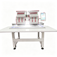 Machine à broder à 9 aiguilles efficace pour la production d'uniformes avec logos multicolores et la décoration textile