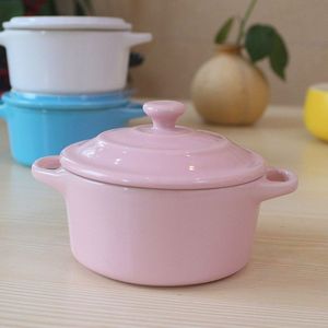 Buah Makanan Penutup Merah Muda Menyajikan <span class=keywords><strong>Fondue</strong></span> Keramik Pot <span class=keywords><strong>Set</strong></span> dengan Garpu dan Nampan