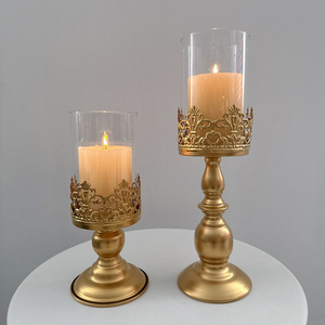 Chandelier en métal européen de luxe, porte-bougie artisanal en métal, décoration de mariage personnalisée, ornement de table, décoration d'intérieur haut de gamme - Product Image 4