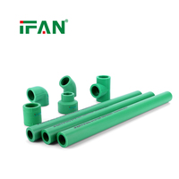 Raccords de tuyauterie PPR verts IFAN 20-110 mm, résistants à la corrosion, pour l'alimentation en eau des bâtiments, directement de l'usine