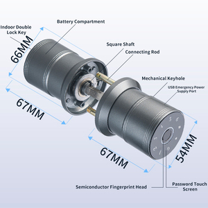Tombol pintar sidik jari, kunci pintu <span class=keywords><strong>digital</strong></span> sidik jari Anti tergelincir kata sandi, tombol pengunci tuya untuk pintu interior - Product Image 4
