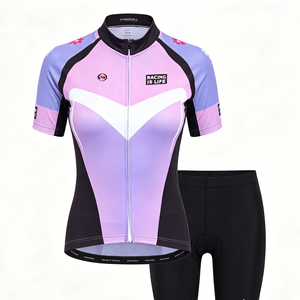 Ensemble cycliste pour femme en tissu mesh respirant, léger, à séchage rapide et anti-humidité, avec short à bretelles, pour l'été, vente en gros - Product Image 3