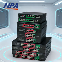 Commutateur PoE Gigabit Prix Usine 10/100/1000 Mbps 4 8 16 24 Ports Commutateur Réseau PoE Ethernet Plug and Play pour Moniteur CCTV