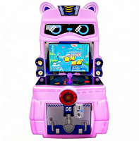 Solution d'équipement de parc d'attractions intérieur AMA : Machine d'arcade vidéo pour enfants 19'' avec jeu de course LCD et construction métallique