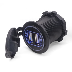 Xe USB sạc ổ cắm với LED, USB Thuốc lá nhẹ hơn ổ cắm, kép 2.1A USB cổng 12V Ổ cắm điện cho ô tô THUYỀN RV xe tải - Product Image 4