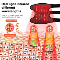 Enveloppe chauffante infrarouge rouge rechargeable pour genou, 44 LED 3-en-1, thérapie par chaleur pulsée et vibrations pour la récupération du genou, certifiée ISO13485