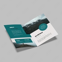 Brochures pliées en deux en carton avec impression CMYK personnalisée, dépliants, prospectus, menus de restaurant