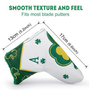 Housse de tête de putter magnétique en cuir PU pour clubs de golf, livraison rapide, broderie, pour putter blade - Product Image 4