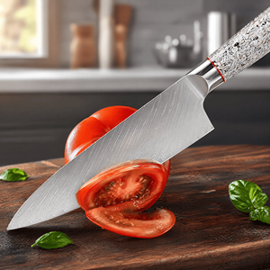 Ensemble <span class=keywords><strong>de</strong></span> couteaux <span class=keywords><strong>de</strong></span> chef ZHIYUAN <span class=keywords><strong>de</strong></span> haute qualité en acier Damas, lames en acier inoxydable <span class=keywords><strong>de</strong></span> 7/8 pouces, forgées à froid, pour une utilisation domestique en cuisine - Product Image 6