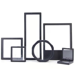 Boîte à bijoux flottante carrée noire en gros, lot en vrac, étui de présentation anti-poussière en film PE transparent <span class=keywords><strong>pour</strong></span> bijoux et lunettes - Product Image 3