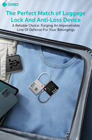 COTECi Mini cadenas de sécurité de voyage à combinaison à 3 chiffres, câble antivol, approuvé par la TSA, pour retrouver mon bagage, accessoire de valise