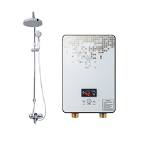 Chauffe-eau instantané sans réservoir à affichage numérique 220-240V 6.5KW, montage mural, sûr pour hôtel, maison, douche