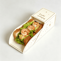 Boîte d'emballage en papier biodégradable pour sandwichs, sushis, hot-dogs, bonbons, gâteaux, gaufres, hamburgers – Idéale pour la restauration rapide à emporter – Vente chaude