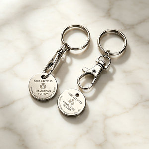Porte-clés promotionnel en alliage <span class=keywords><strong>de</strong></span> zinc poli, personnalisable avec logo, pour chariot <span class=keywords><strong>de</strong></span> supermarché, vente en gros à prix abordable - Product Image 5