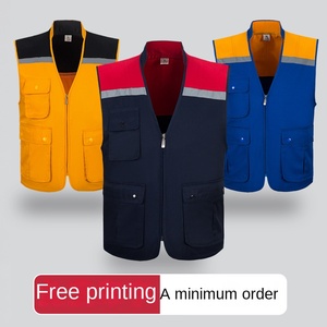 سترة قطنية متعددة الجيوب للبناء ، خصائص عاكسة ، موقع حماية العمل للتنفس لتزيين العقارات في المستودعات - Product Image 3