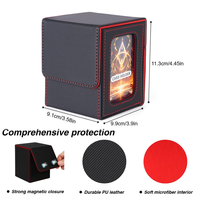 KXM DECK BOX 016 Boîte à cartes en cuir pour les jeux Commander et les cartes TCG avec fermeture à clé