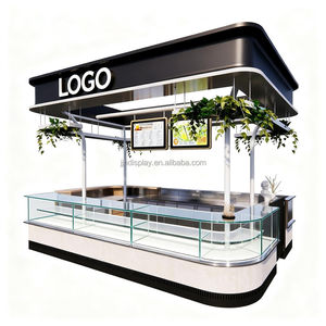 Muebles de madera personalizados, tienda de panadería de cristal, escaparate de exhibición, cafetería de mármol, Mostrador de Bar, quiosco de café de funcionamiento automático a la venta - Product Image 1