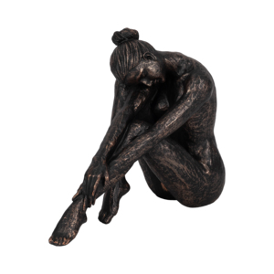 Scultura decorativa di ballerina che riposa, statuetta ornamentale per casa, ufficio, scaffale, soggiorno. - Product Image 2