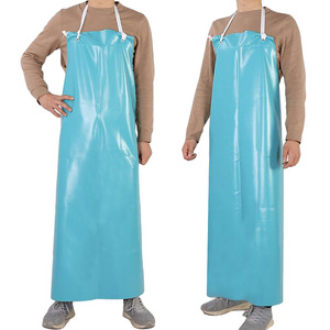Yusetsu Mi <b>PVC</b> <b>Apron</b> One Size Turquoise Waterproof Oil Proof Sleeveless Adult Use - Product Image 1