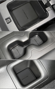 แผ่นรองแก้วน้ำในรถยนต์ ทำจากหนัง สำหรับ Mitsubishi Outlander 2023 อุปกรณ์ตกแต่งรถยนต์ - Product Image 2