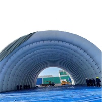 Grand abri sportif gonflable, structure en membrane PVDF, dôme de stockage gonflable, installation facile, entrepôt