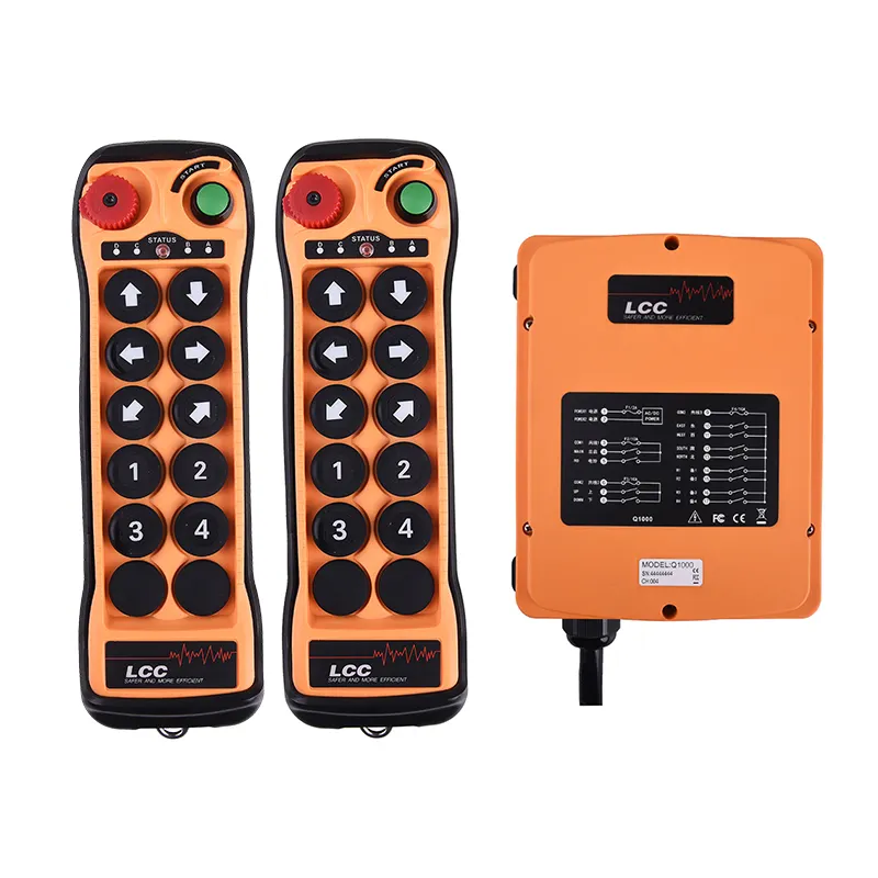 Q1000 10 बटन एकल गति रेडियो वायरलेस औद्योगिक नियंत्रण के लिए कंक्रीट पंप्स खोदने डेरिक
