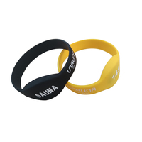 Bracelet en silicone NFC étanche ISO14443A 13,56 MHz avec puces NTAG213/NTAG215 pour contrôle d'accès