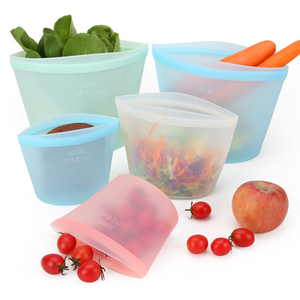 Impresión de logotipo cocina viaje esencial 2L bolsa de almacenamiento de gran capacidad plegable portátil de silicona bolsa de almacenamiento de alimentos - Product Image 3