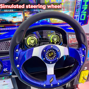 Simulateur de conduite pour enfants, <span class=keywords><strong>voiture</strong></span> électrique, machine de <span class=keywords><strong>jeu</strong></span> d'arcade intérieure sans fil, en métal, à monnayeur, avec interface espagnole et anglaise - Product Image 2