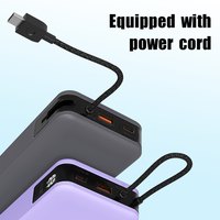 Batteries externes ultra-minces PD22.5W à design exclusif, 10000 mAh, avec câble intégré, supportant 3 appareils simultanément – Meilleures ventes