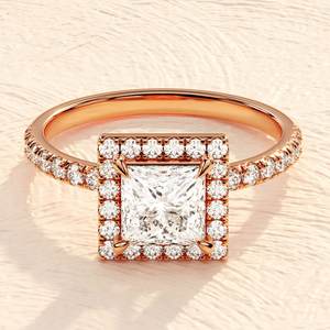 Personnalisé géométrique princesse brillant moissanite diamant solide 925 bague en argent sterling personnalisé moissanite bague bijoux - Product Image 3