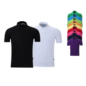 Hot-selling Man Cotton T-shirt Polo Mens Cool Quick Dry Polyester Spandex Blend Mesh Golf Plain Casual Polo Shirt