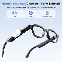 Lunettes intelligentes avec caméra IA, enregistrement 4K HD 8MP, traduction en temps réel, reconnaissance IA, lunettes intelligentes pour l'extérieur