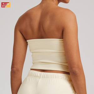 Top Corto sin Tirantes Allure Body para Mujer, Top Deportivo de Secado Rápido para Yoga y Fitness, Cuello Redondo, Ajuste Modificable - Product Image 5