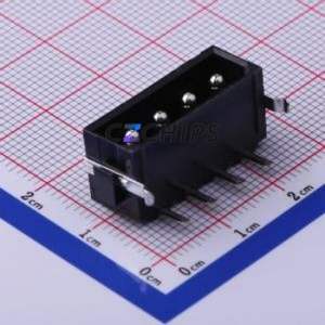 M5082RK-B-04P Wire-to-Board Pin Header Bent Lead Through Hole,P=5.08mm Connector 1x4P 5.08mm Right Angle Insert 4P - Product Image 1