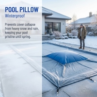 Coussin gonflable de piscine Marazual en PVC ultra-épais, résistant au froid et durable, avec grande housse de protection hivernale fermée