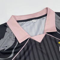 Camisetas de Fútbol Retro al por Mayor, Diseño Personalizado, Camisetas de Fútbol Vintage con Estampado por Transferencia de Calor en Negro, Spandex/Poliéster Impermeable