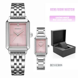 2025 New Trend Rectangle <b>Women's</b> <b>Watch</b> Customize Dial 316L Stainless Steel Wristwatch Japense Movement Quartz <b>Watch</b> - Product Image 1