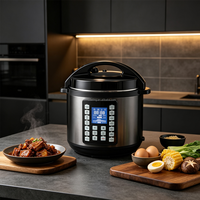 Cuisinière à pression électrique numérique pour usage domestique, avec cuve antiadhésive, multicuiseur