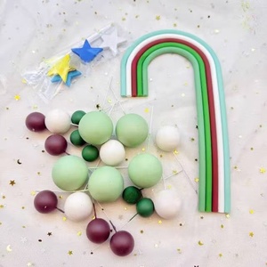 21 piezas/bolsa <span class=keywords><strong>de</strong></span> bolas <span class=keywords><strong>de</strong></span> goma suave <span class=keywords><strong>de</strong></span> arcoíris, adorno para pasteles, arcos coloridos para decoración <span class=keywords><strong>de</strong></span> pasteles <span class=keywords><strong>de</strong></span> <span class=keywords><strong>cumpleaños</strong></span> y San Valentín - Product Image 2