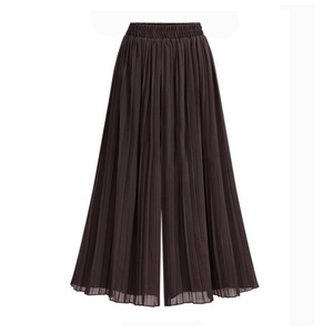 Donne pieghettate gamba larga Plus Size <span class=keywords><strong>pantaloni</strong></span> <span class=keywords><strong>elastico</strong></span> <span class=keywords><strong>in</strong></span> <span class=keywords><strong>vita</strong></span> <span class=keywords><strong>pantaloni</strong></span> larghi sottili europa vendita calda estate primavera Casual <span class=keywords><strong>pantaloni</strong></span> lunghi nono - Product Image 4