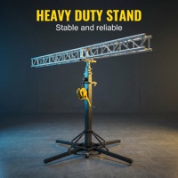 Torre de Elevación Telescópica Modular Plegable de Alta Resistencia de 6m con Soporte de Manivela y Capacidad de Carga de 250kg para Altavoces Line Array y Escenarios