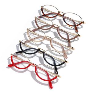 Gafas de Computadora con Marco Ovalado y Bloqueo de Luz Azul, Diseño Personalizado con Logotipo, Moda 2025, Gafas de Aleación Anti Luz Azul para Mujer - Product Image 3