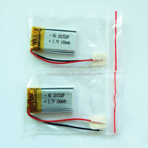 Oplaadbare lipo-batterijen 301530 3.7V 100mAh 301530 100mAh 3.7V 0.37Wh polymeer lithium batterij - Product Image 4