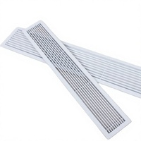 Grille de ventilation rectangulaire à double couche avec persiennes, pour montage au plafond, pour la circulation d'air en CVC, idéale pour bureaux, hôtels et centres commerciaux